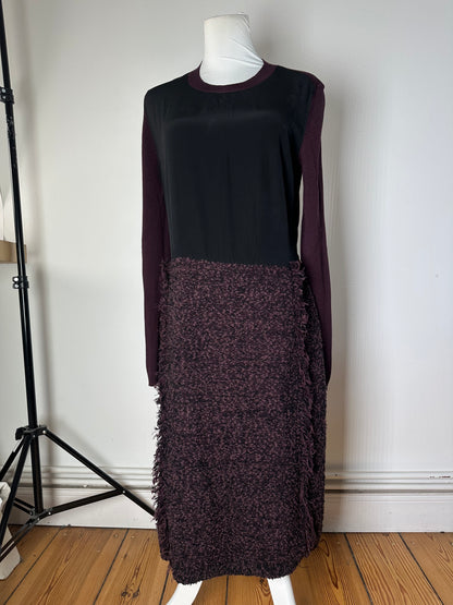 Vintage Ferragamo Wool Dress Black