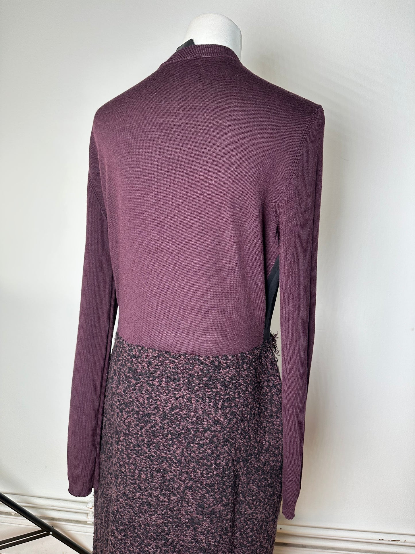 Vintage Ferragamo Wool Dress Black