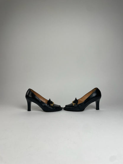 Vintage Celine Leather Pumps Black EU36