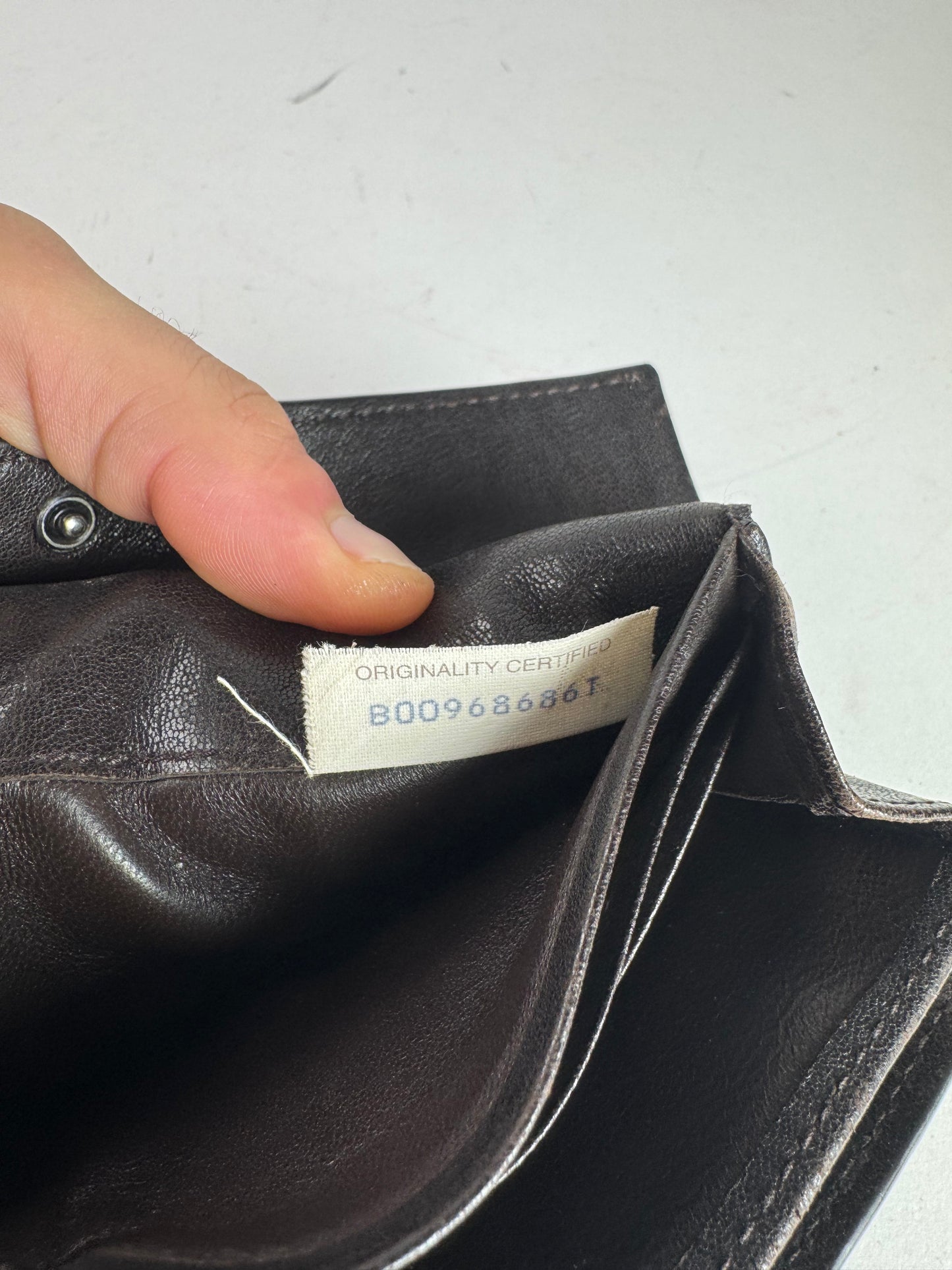 Vintage Bottega Veneta Intrecciato Leather Wallet Brown