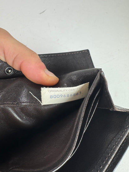 Vintage Bottega Veneta Intrecciato Leather Wallet Brown