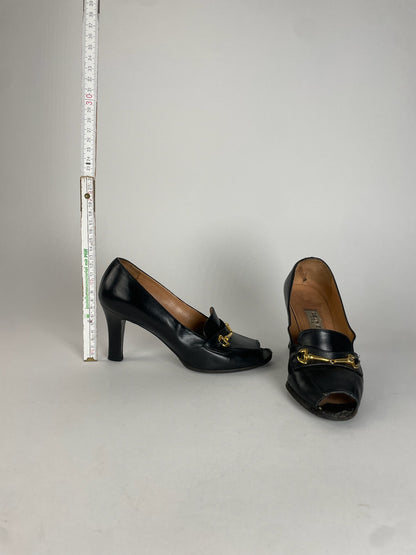 Vintage Celine Leather Pumps Black EU36