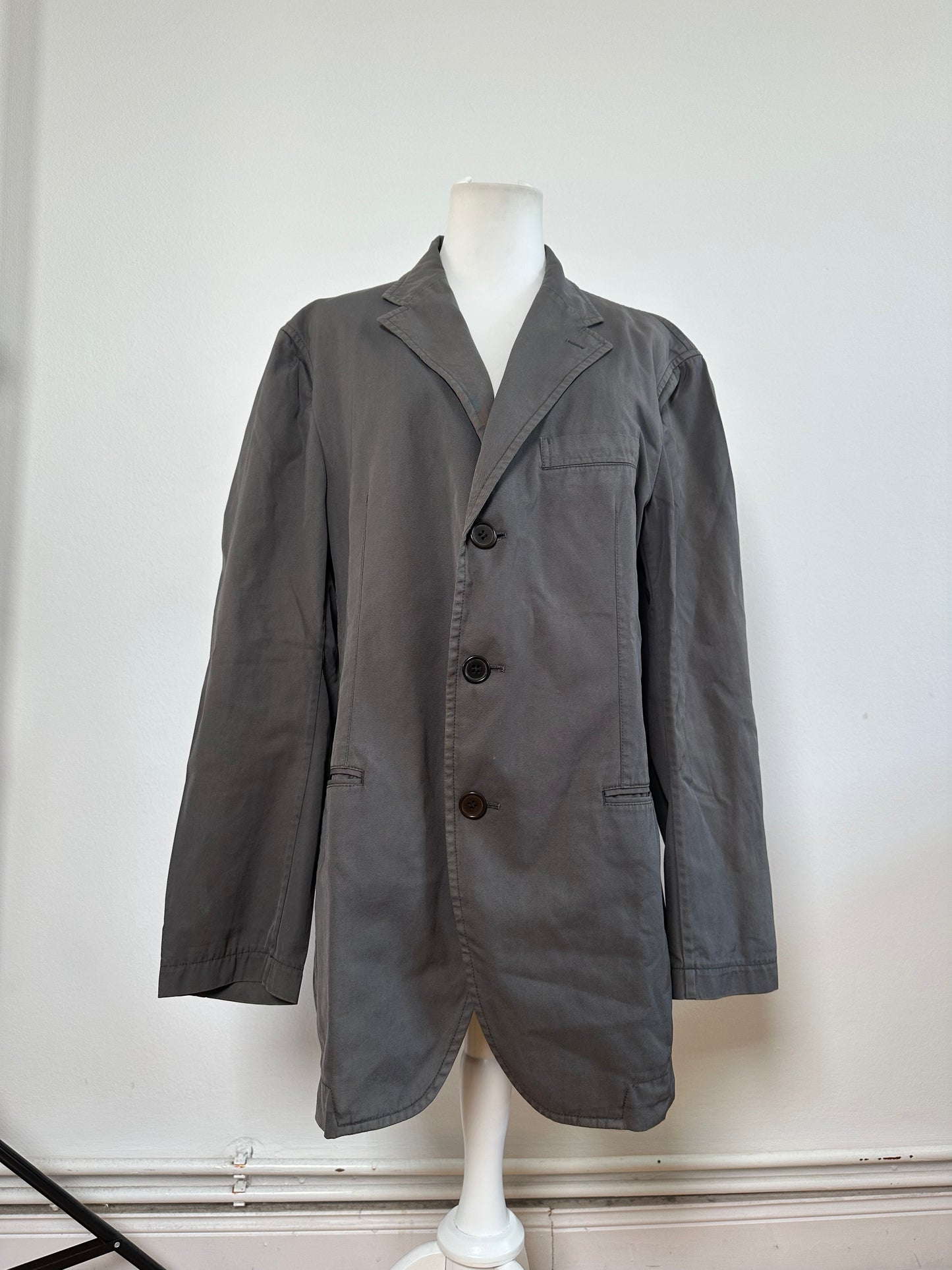 Vintage Issey Miyake Men's Cotton Blend Jacket Grey M