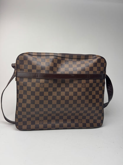 Vintage Louis Vuitton Damier Monogram 24h travel leather bag brown
