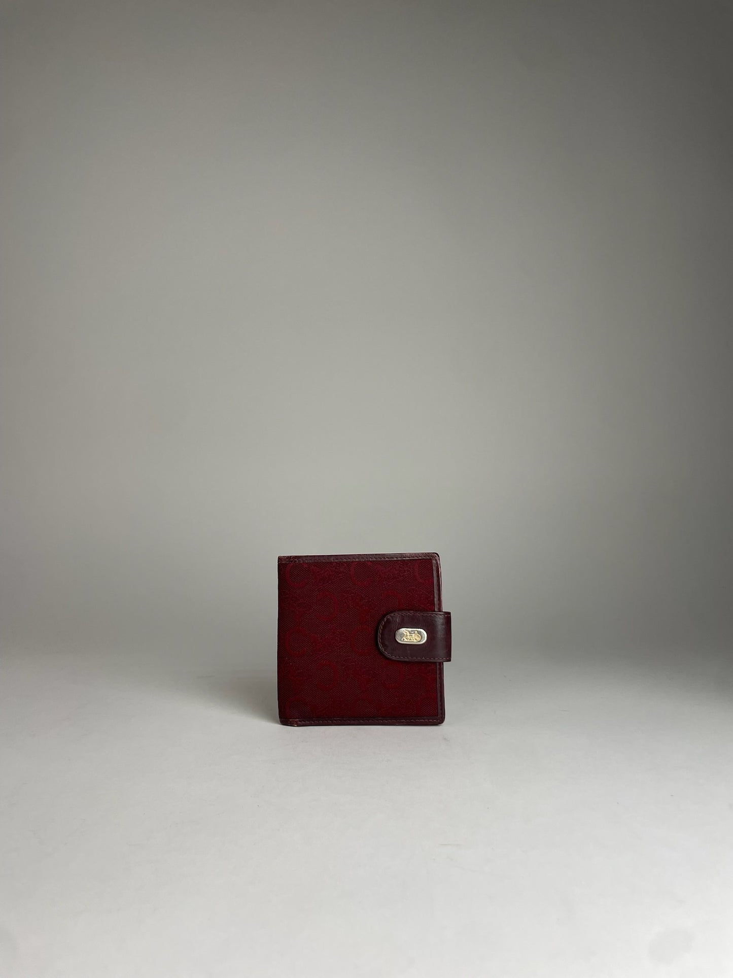 Vintage Celine Paris C Monogram Burgundy