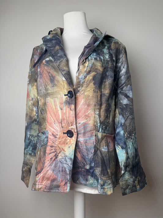 Vintage Kansai Yamamoto Multicolor Denim Shirt M