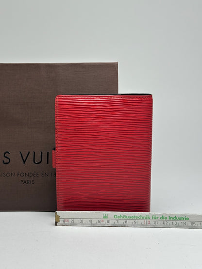 Porte-cartes vintage Louis Vuitton en cuir EPI rouge