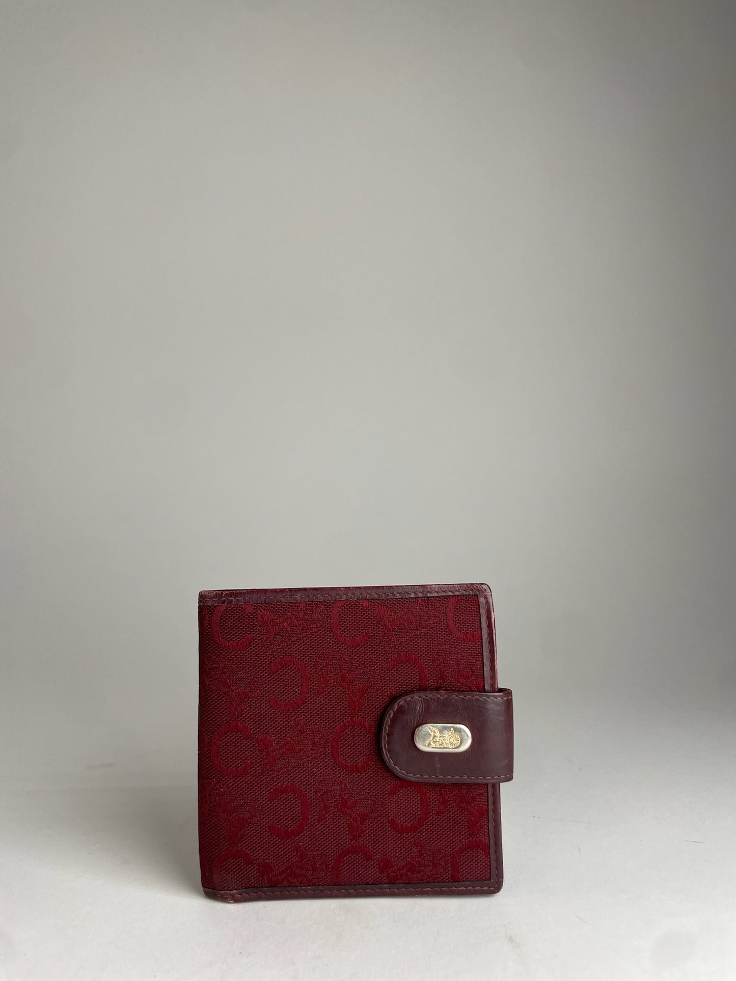 Vintage Celine Paris C Monogram Burgundy