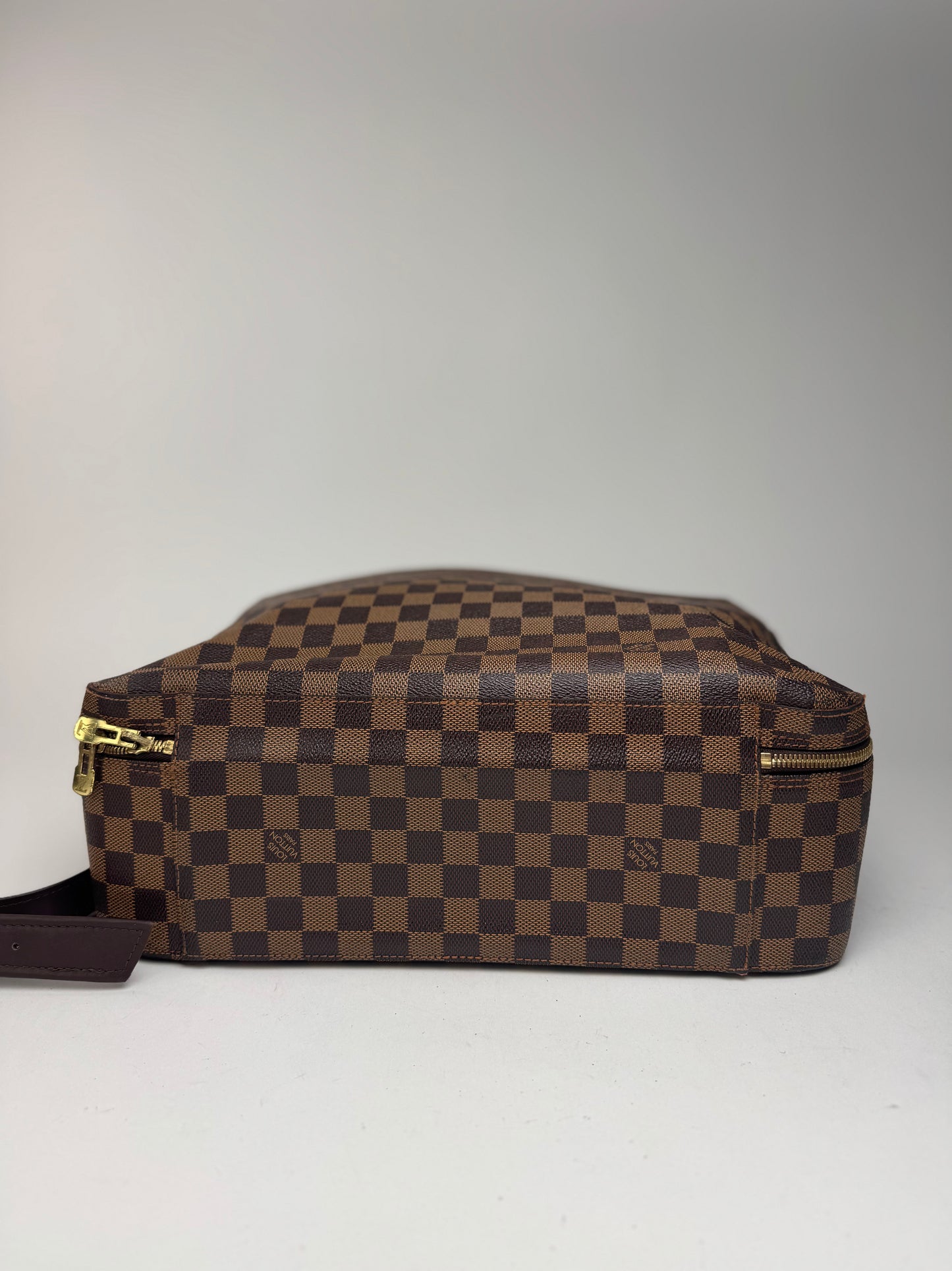 Vintage Louis Vuitton Damier Monogram 24h travel leather bag brown