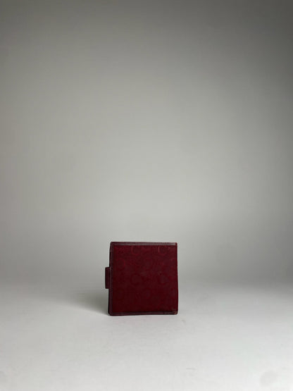 Vintage Celine Paris C Monogram Burgundy