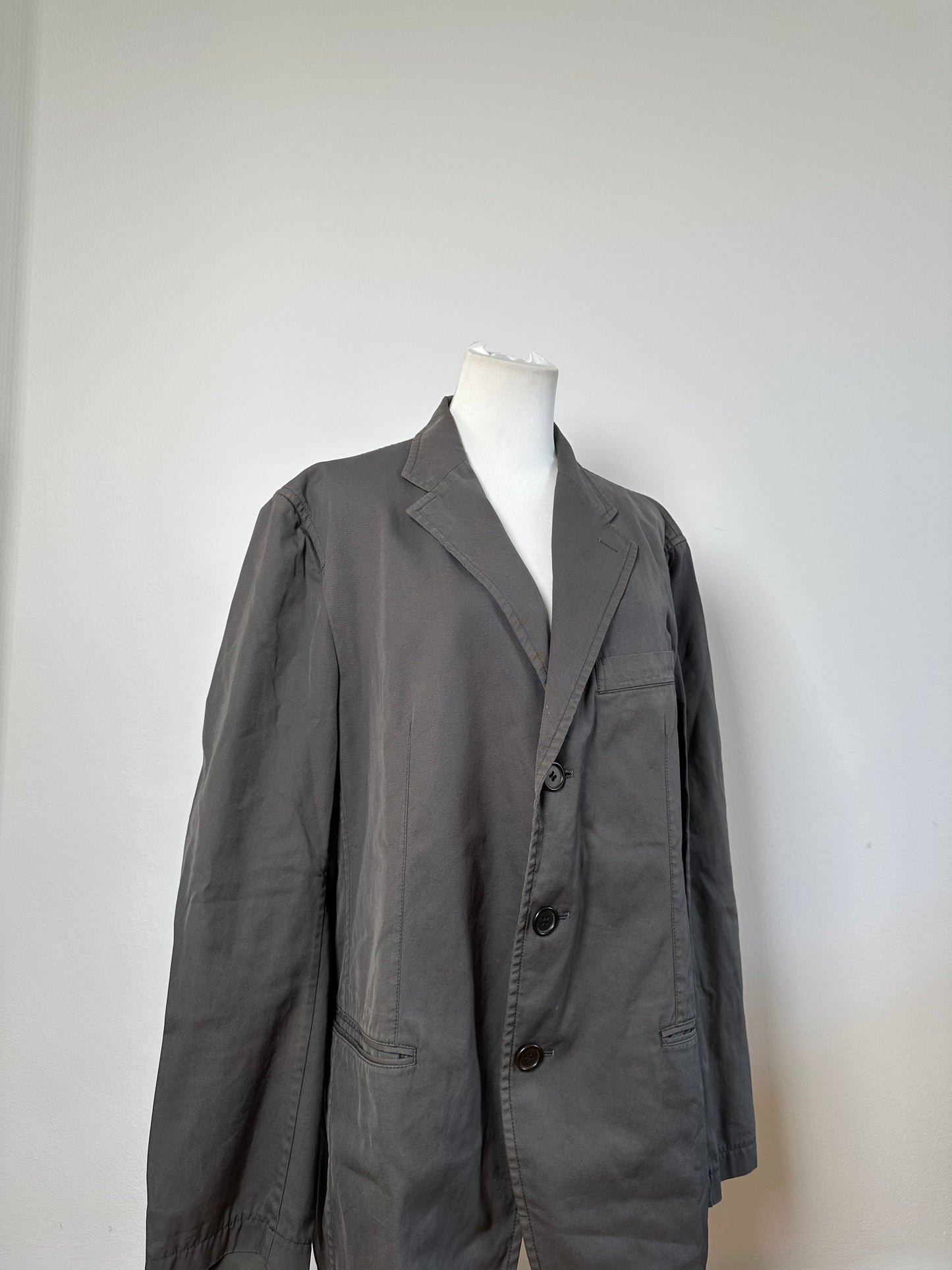 Vintage Issey Miyake Men's Cotton Blend Jacket Grey M