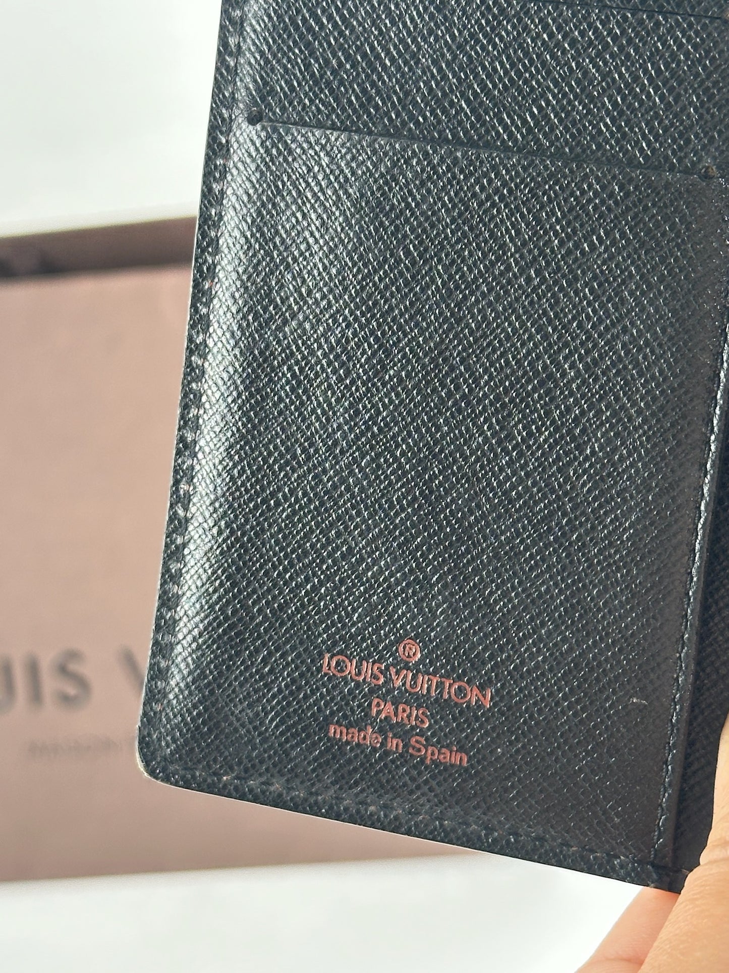 Porte-cartes vintage Louis Vuitton en cuir EPI rouge