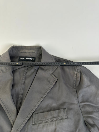 Vintage Issey Miyake Men's Cotton Blend Jacket Grey M