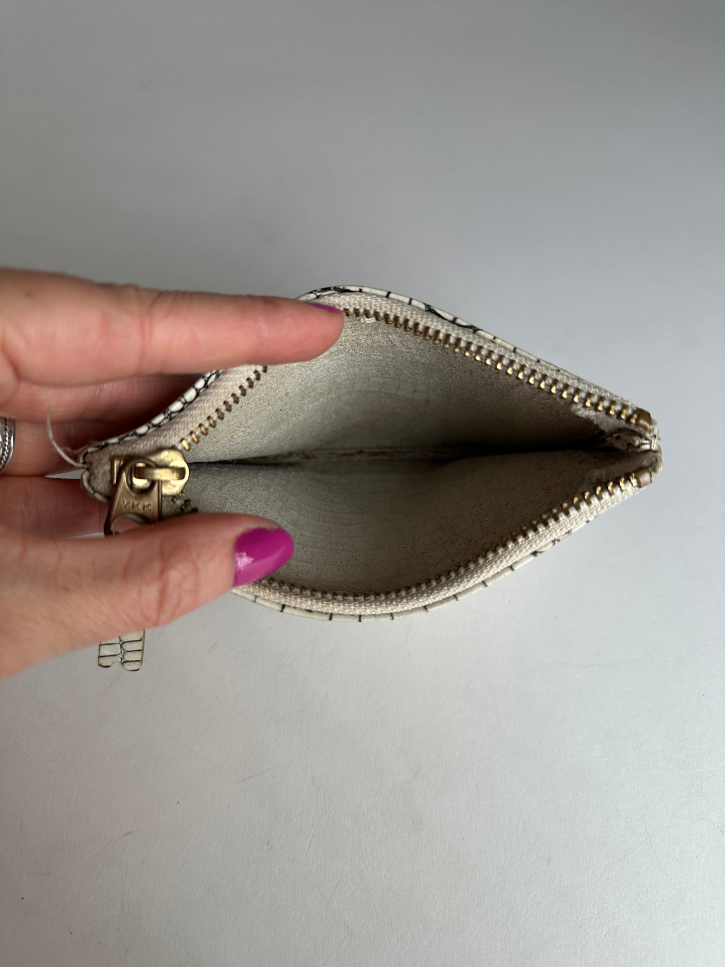 Vintage Comme Des Garçons Abstract Leather Clutch White Black