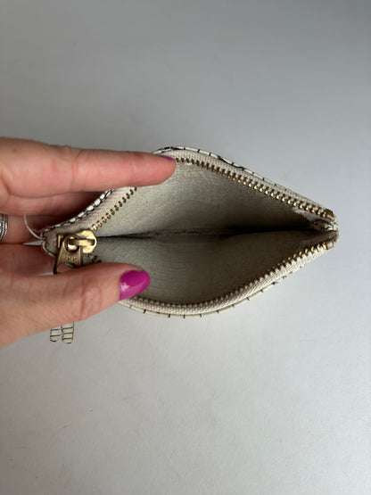 Vintage Comme Des Garçons Abstract Leather Clutch White Black