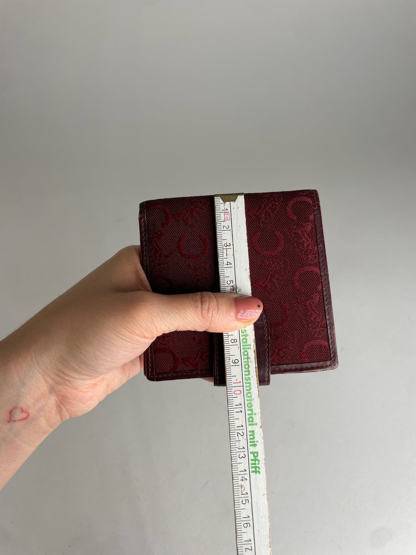 Vintage Celine Paris C Monogram Burgundy
