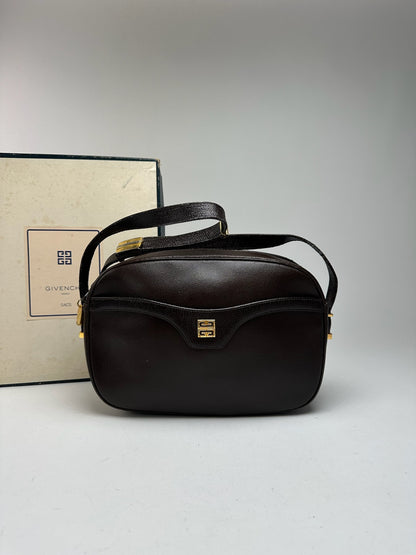 Sac vintage Givenchy 4G en cuir marron