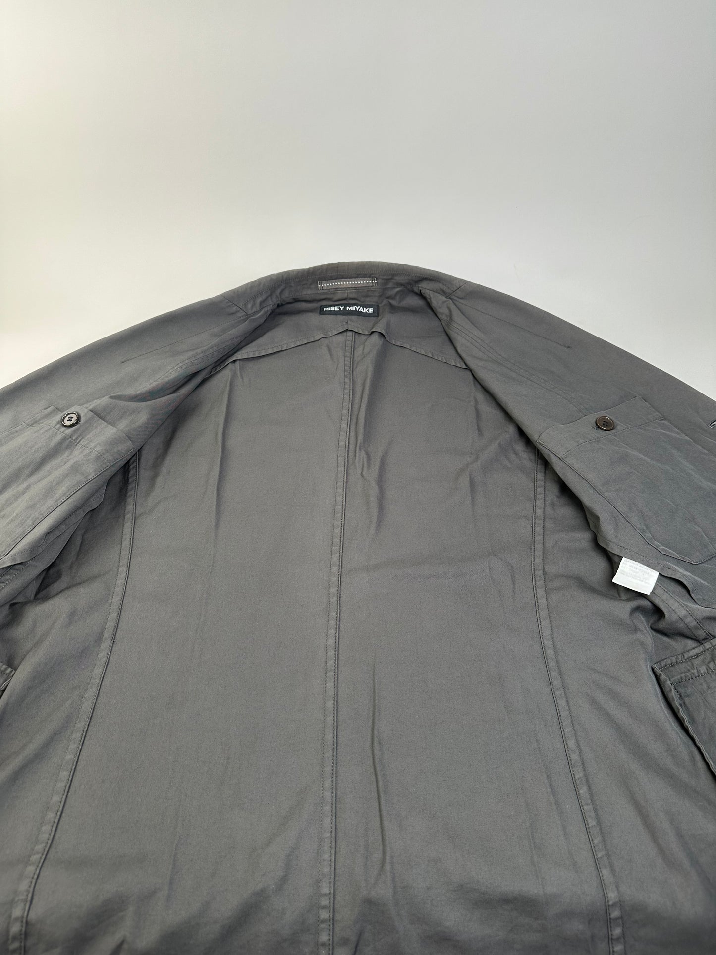 Vintage Issey Miyake Men's Cotton Blend Jacket Grey M