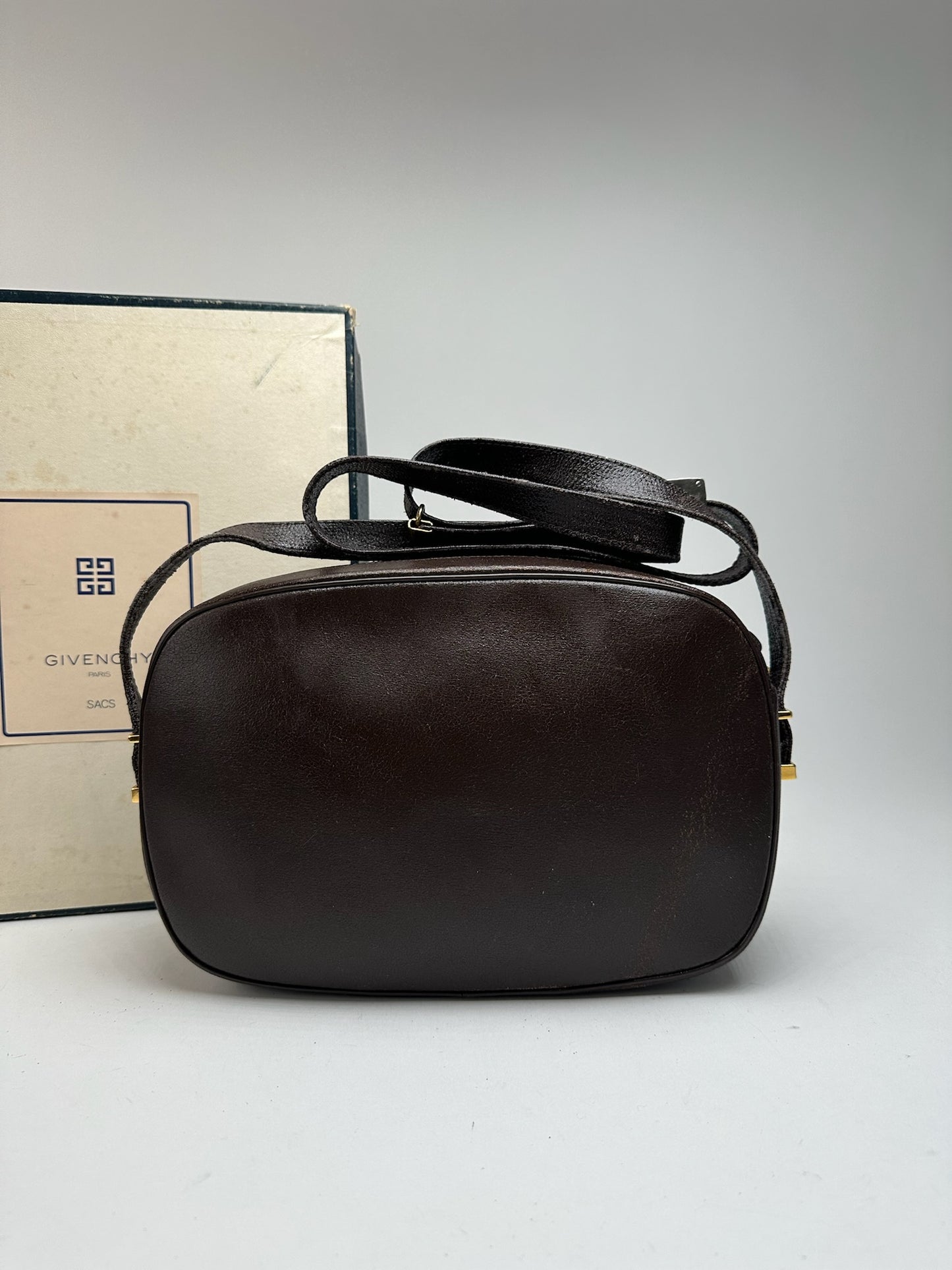 Sac vintage Givenchy 4G en cuir marron