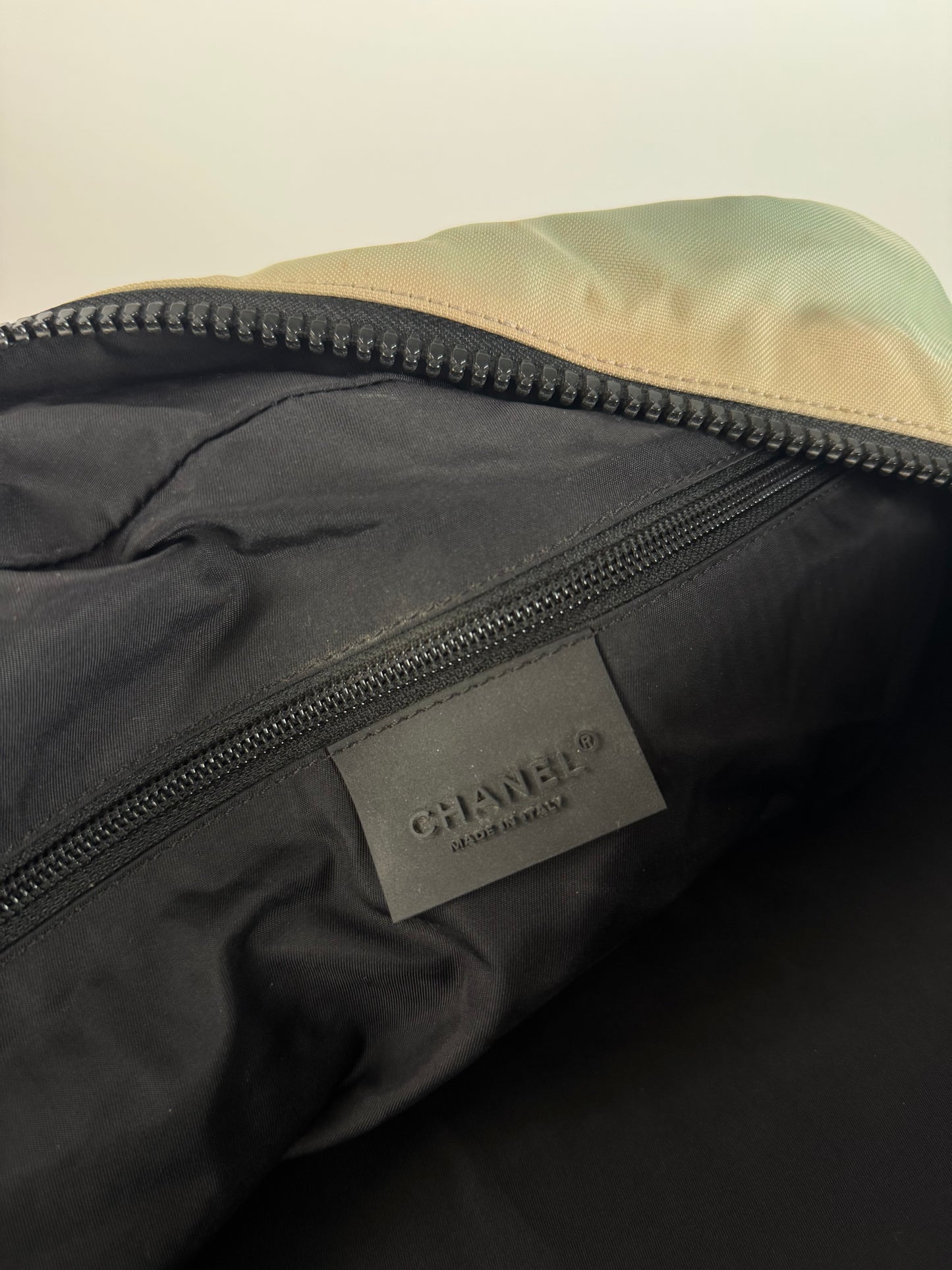 Vintage Chanel Sport Duffel Bag Mint Black