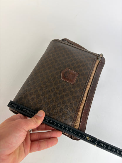 Vintage Celine Macadam Canvas Bifold Wallet c. 2007 Brown