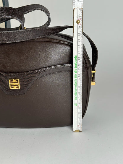 Sac vintage Givenchy 4G en cuir marron