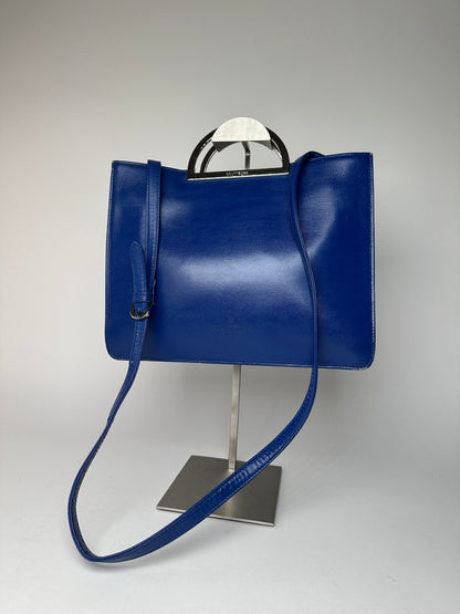 Vintage Courreges 2Way Leather Handbag Blue