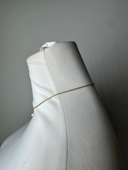 Givenchy Gold Crystal Logo Pendant Necklace