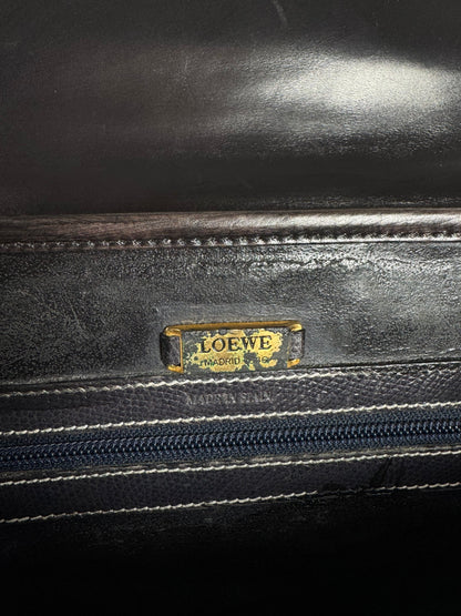Vintage Loewe 2 Way Leather Bag brown black