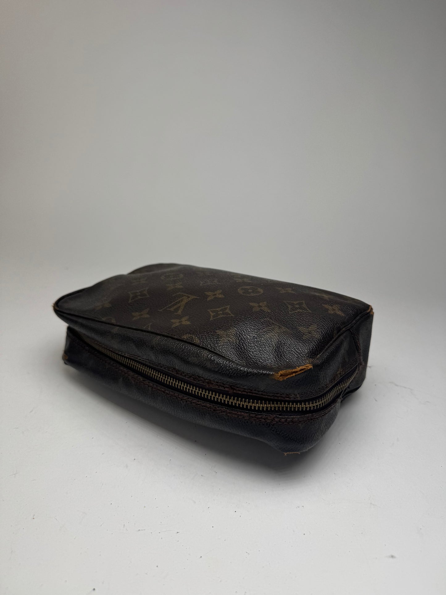 Pochette vintage Louis Vuitton en cuir Monogram marron