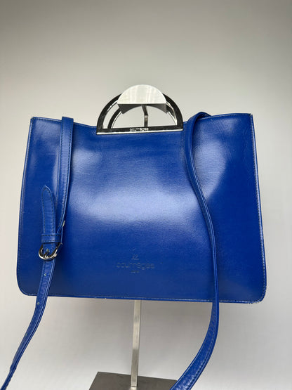 Vintage Courreges 2Way Leather Handbag Blue