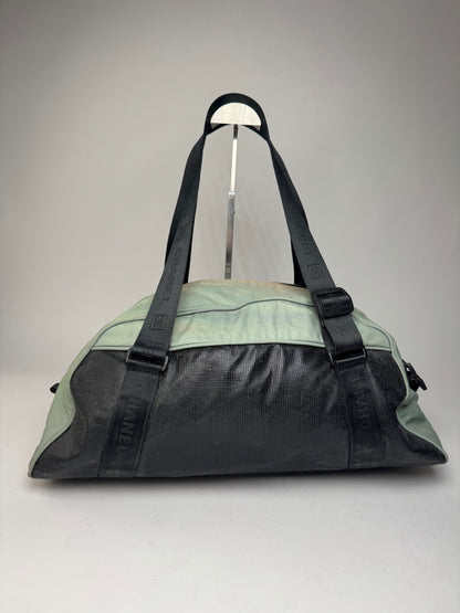 Vintage Chanel Sport Duffel Bag Mint Black