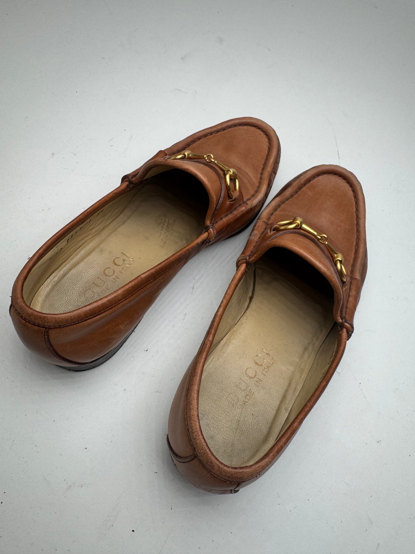 Vintage Gucci Horsebit leather Loafer brown
