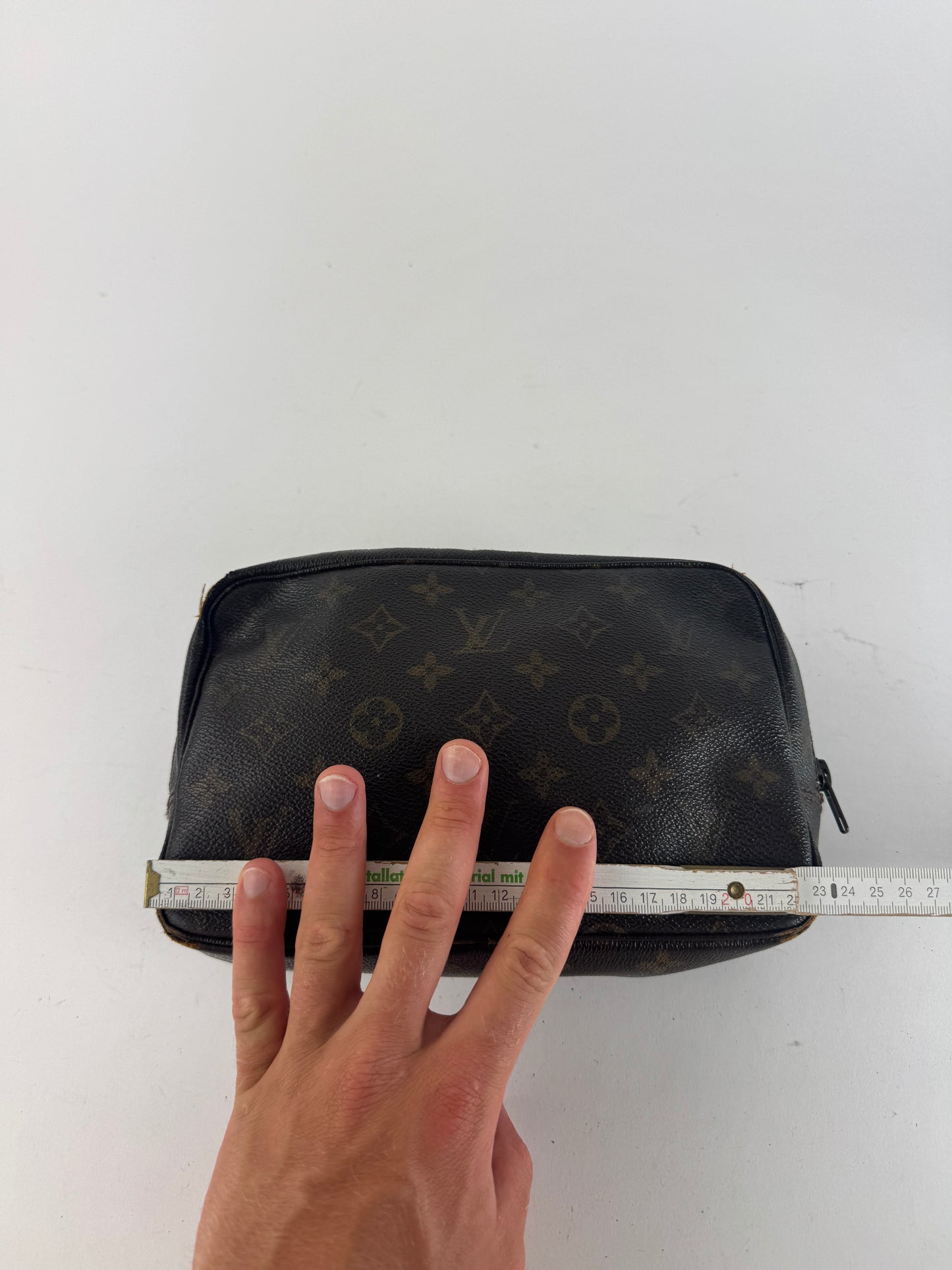 Pochette vintage Louis Vuitton en cuir Monogram marron