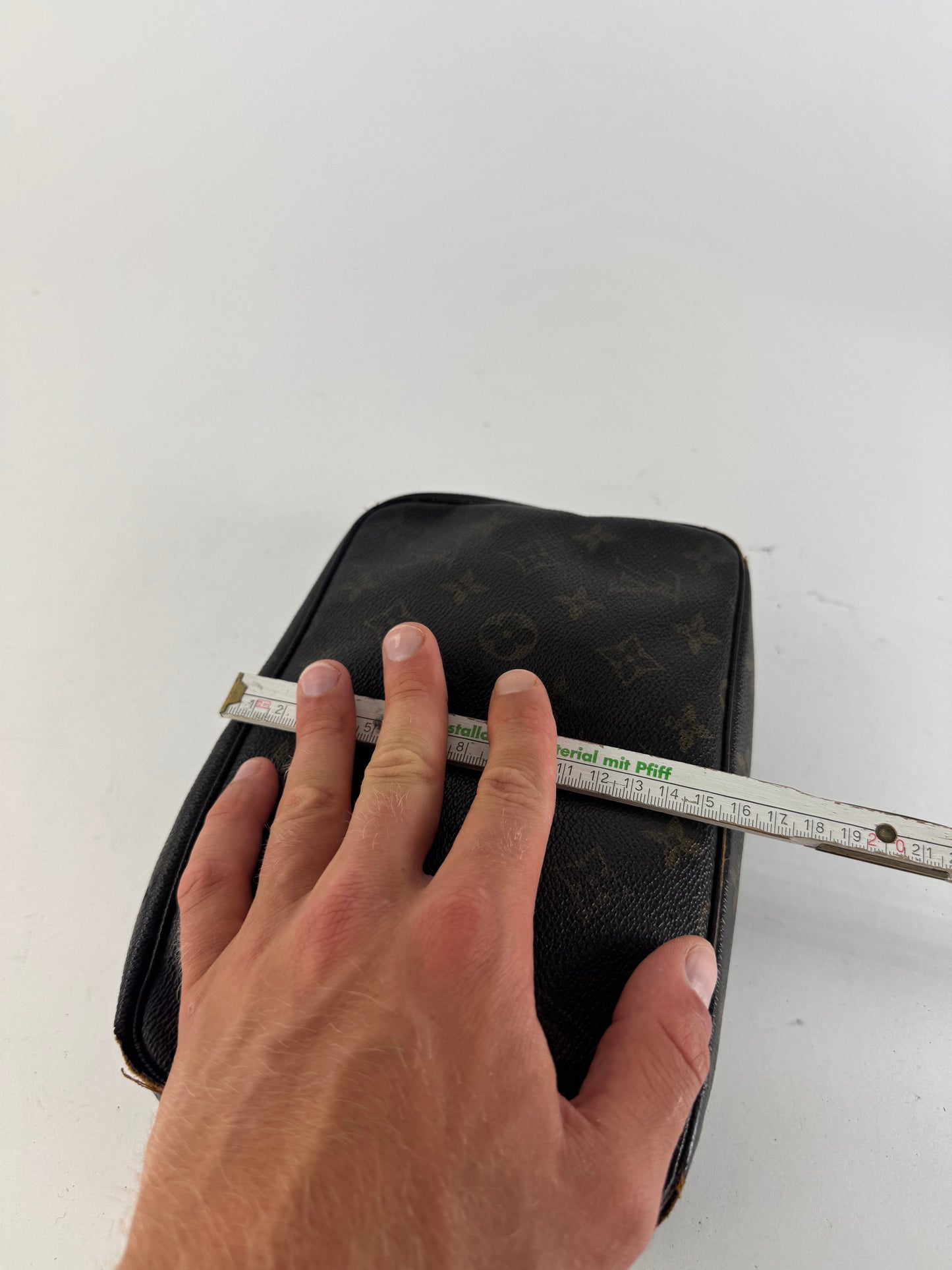 Pochette vintage Louis Vuitton en cuir Monogram marron