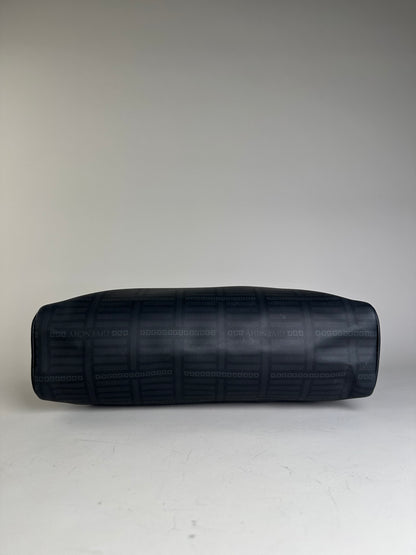 Vintage Givenchy Nylon Cosmetic Bag Black Gold-Tone Zip