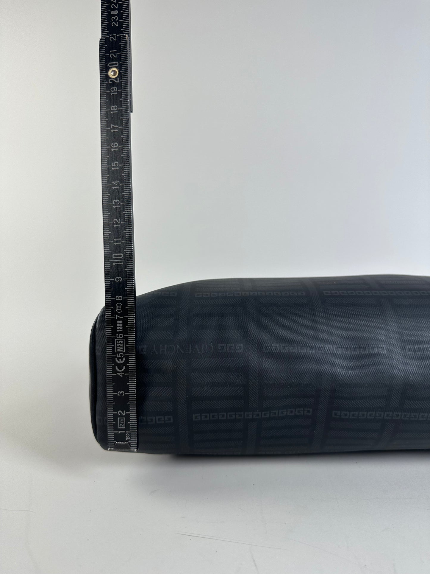 Vintage Givenchy Nylon Cosmetic Bag Black Gold-Tone Zip