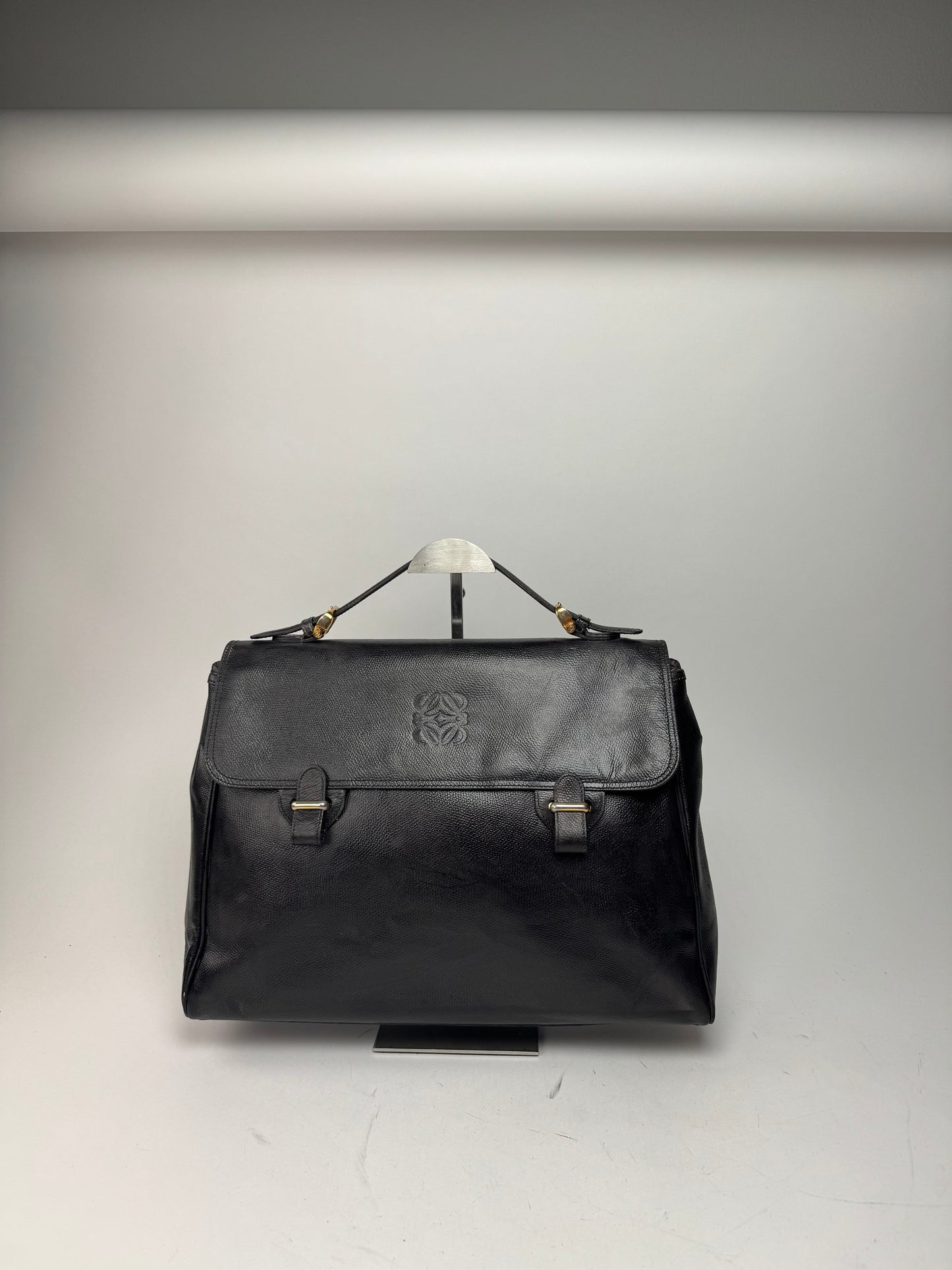 Vintage Loewe 2 Way Leather Bag brown black