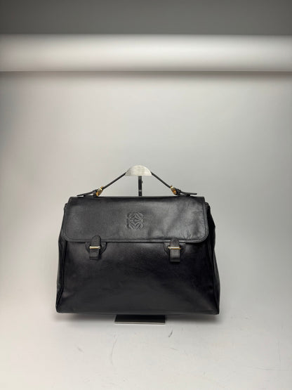 Vintage Loewe 2 Way Leather Bag brown black