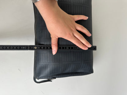 Vintage Givenchy Nylon Cosmetic Bag Black Gold-Tone Zip