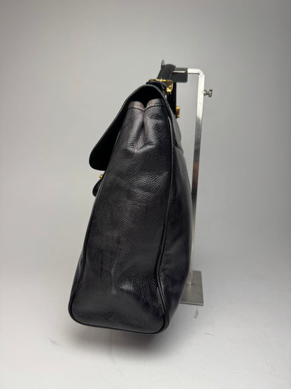 Vintage Loewe 2 Way Leather Bag brown black