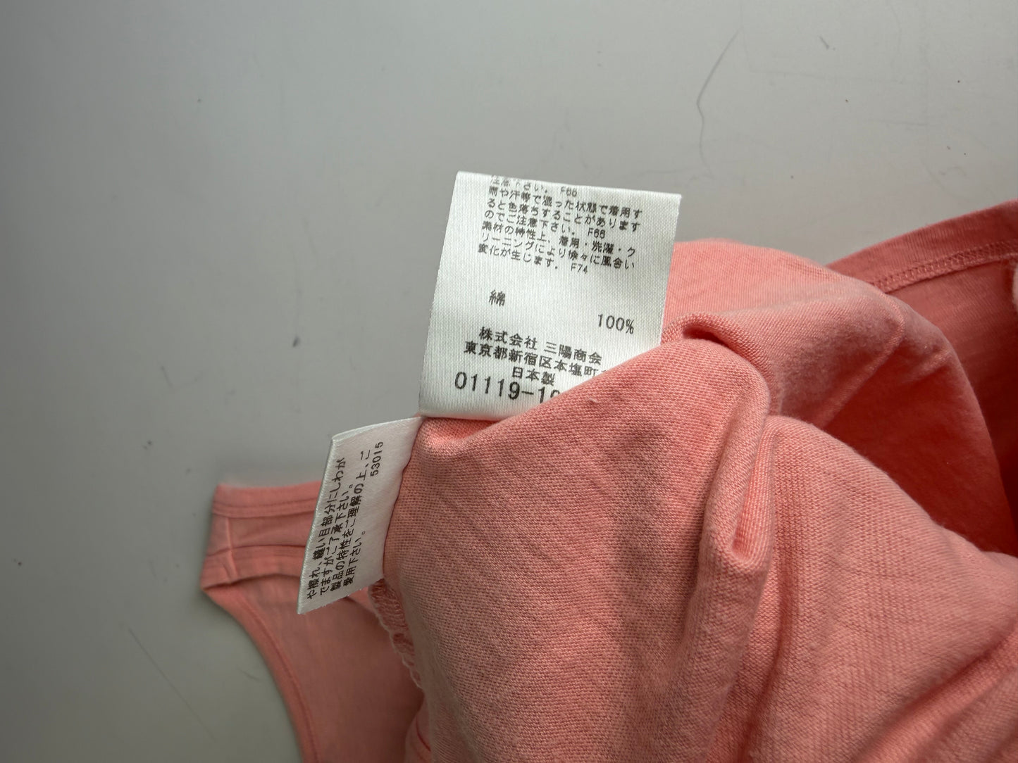 Vintage Burberry Cotton Tank Top Coral Pink M