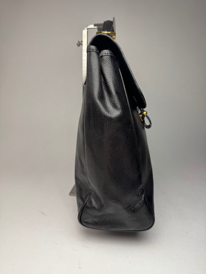 Vintage Loewe 2 Way Leather Bag brown black