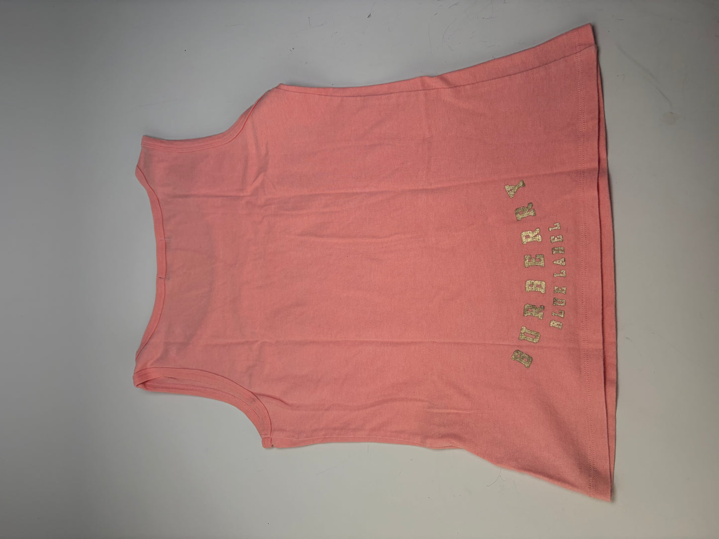 Vintage Burberry Cotton Tank Top Coral Pink M