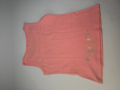 Vintage Burberry Cotton Tank Top Coral Pink M