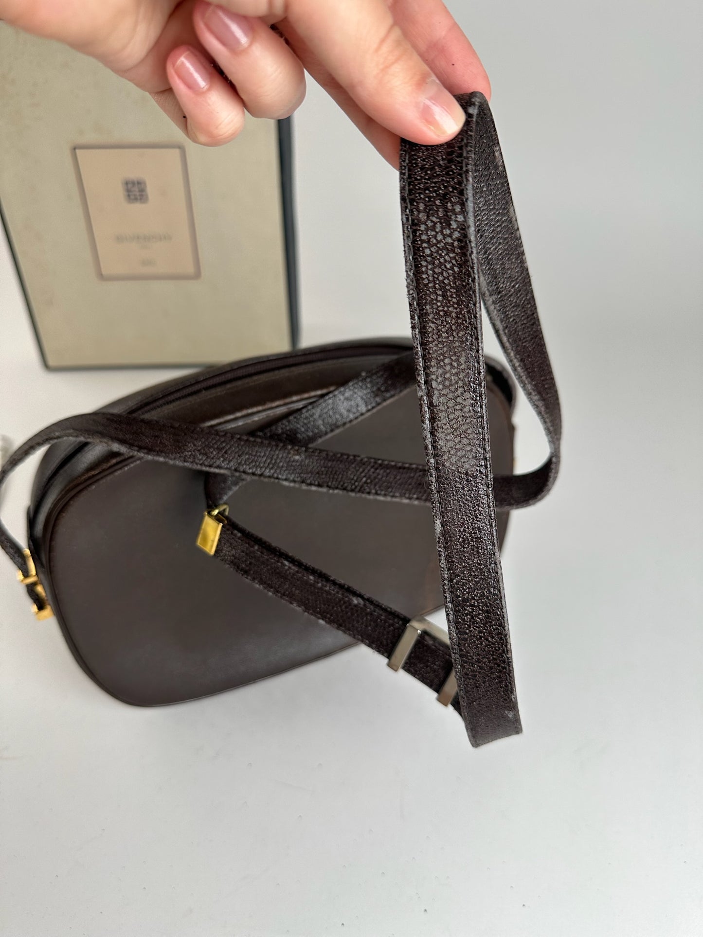Sac vintage Givenchy 4G en cuir marron