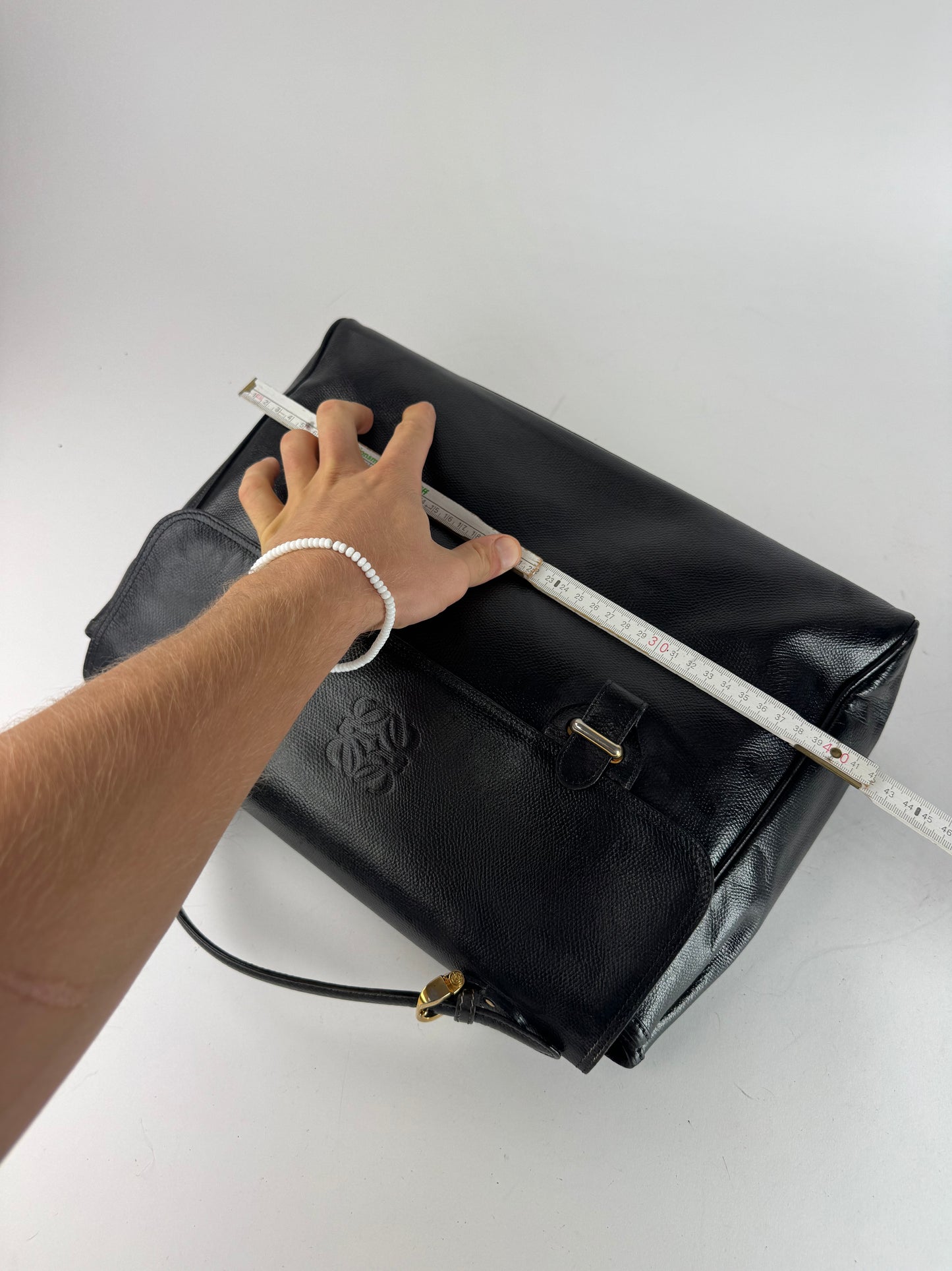 Vintage Loewe 2 Way Leather Bag brown black