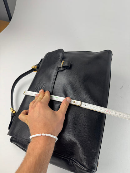 Vintage Loewe 2 Way Leather Bag brown black