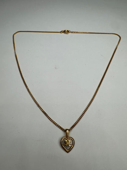 Vintage Courreges Gold Plated Collier Gold White