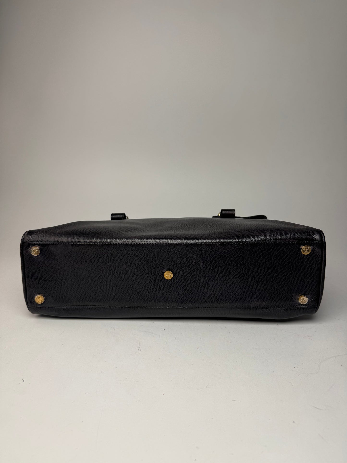 Vintage Loewe 2 Way Leather Bag brown black